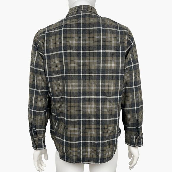GRAYERS Long-Sleeve Button-Up Flannel (Brown, White, Black | Large) - Picture 5 of 9